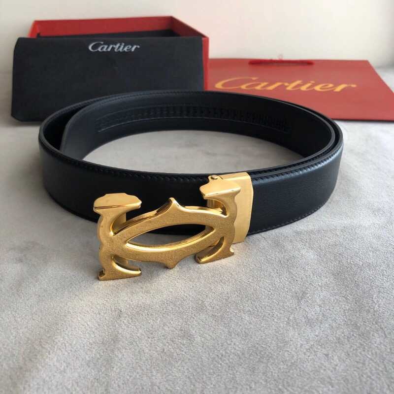 Cartier 3.5cm Reversible leather belt with exquisite automatic buckle