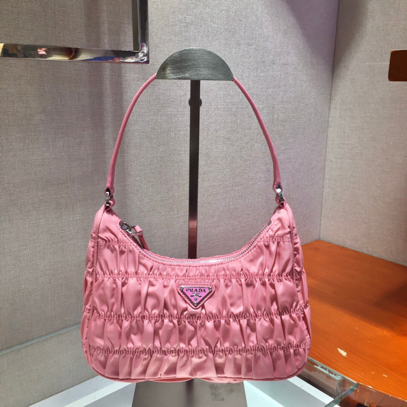 Prada Re-Edition 2005 Nylon And Saffiano Leather Hobo Bag 1NE204