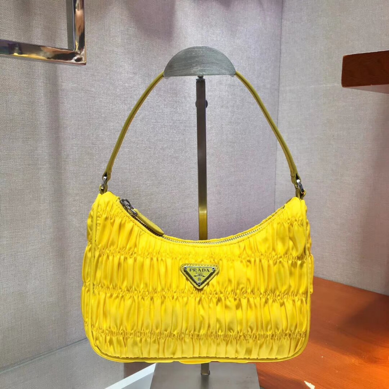 Prada Re-Edition 2005 Nylon And Saffiano Leather Hobo Bag 1NE204