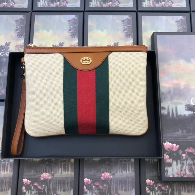 Gucci Canvas Vintage Web Pouch 449479