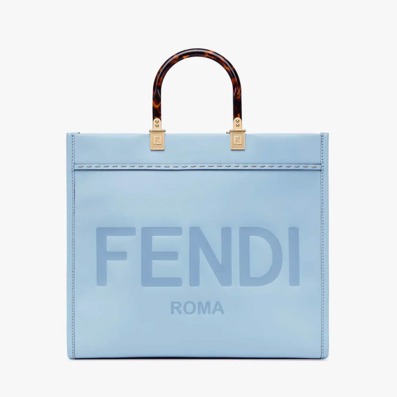 Fendi Medium Sunshine Shopper 8BH386 Light Blue