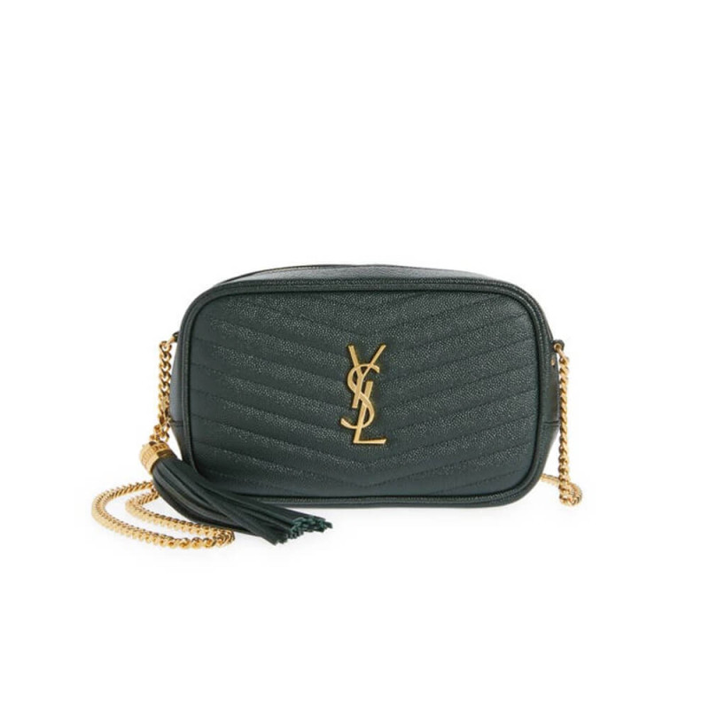 Saint Laurent Mini Lou Grain Leather Camera Bag 612579