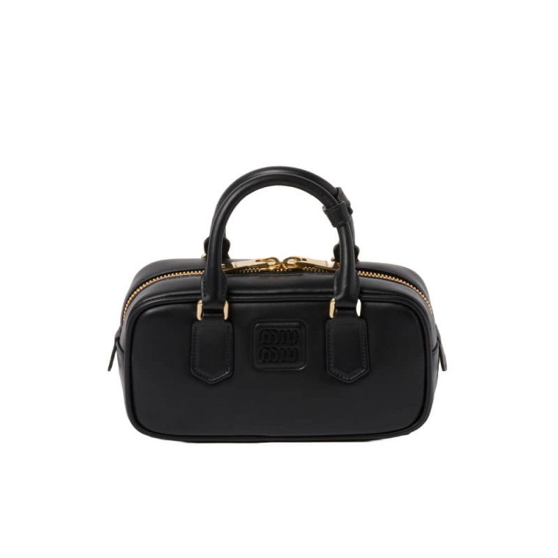 Miu Miu Arcadie Leather Bag 5BB142 Black