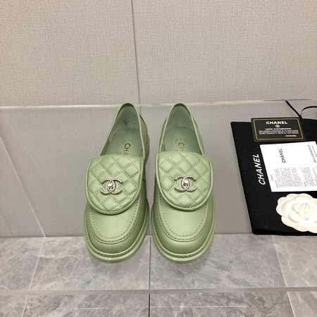 Chanel Pearl Colorblock Velcro Shoes