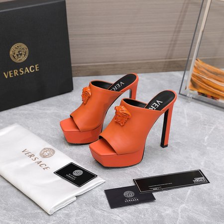 Versace high heel slippers