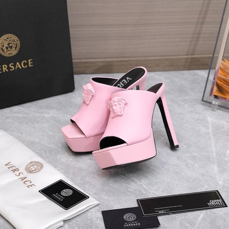 Versace high heel slippers