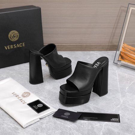 Versace high heel slippers