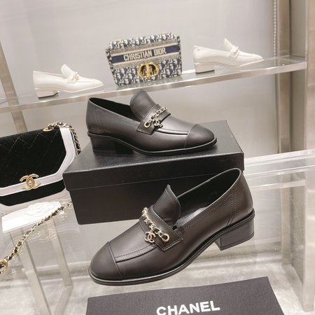 Chanel calfskin loafers