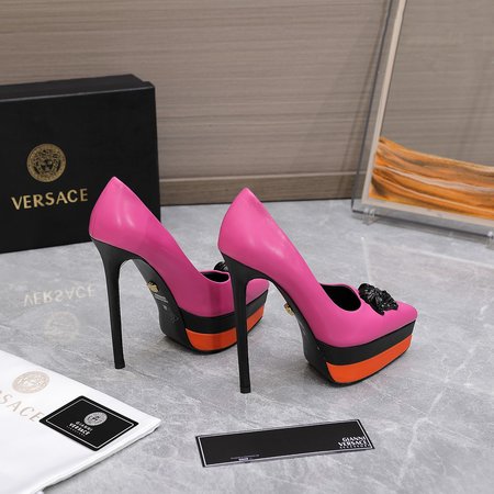 Versace Pointed toe double platform women s shoes