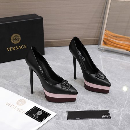 Versace Pointed toe double platform women s shoes