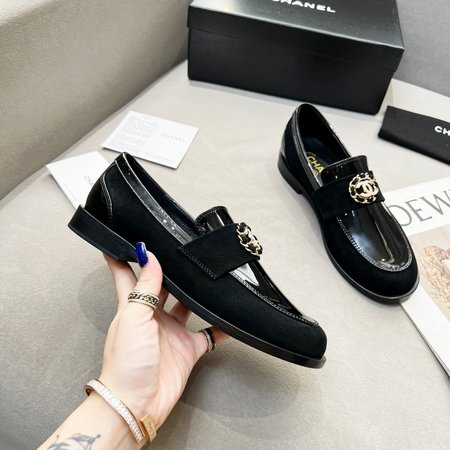 Chanel calfskin loafers