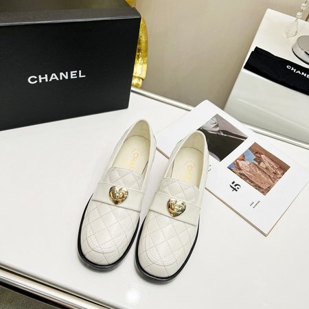 Chanel Love rhombus loafers