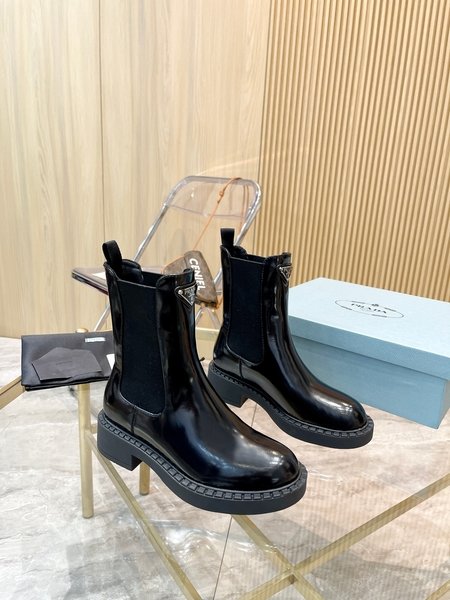 Prada cowhide short boots