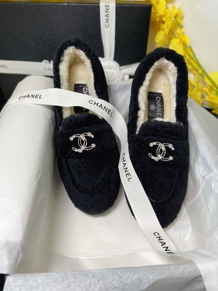 Chanel Lamb wool loafers