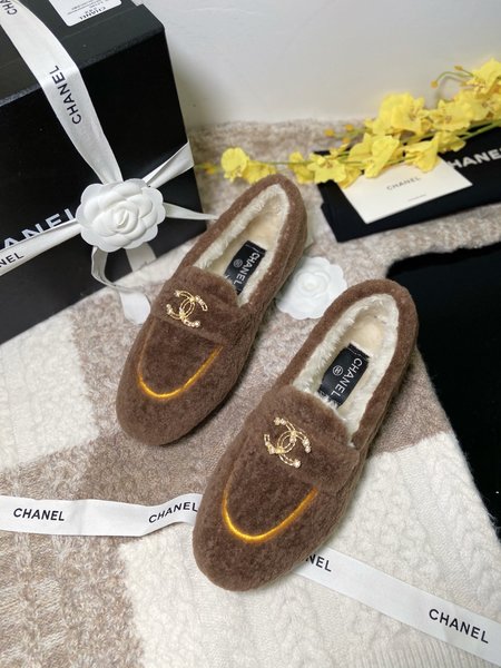 Chanel Lamb wool loafers