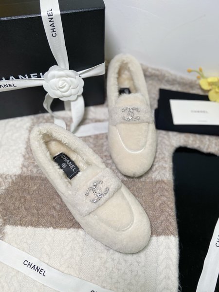 Chanel Lamb wool loafers