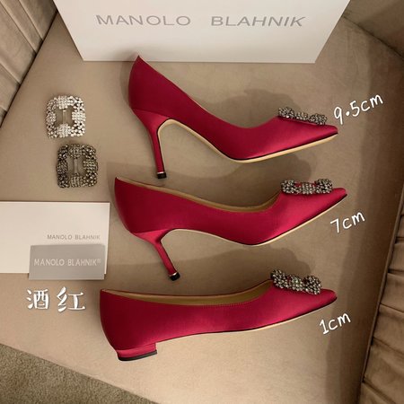 Manolo Blahnik Classic snow buckle women s shoes