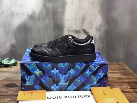 Louis Vuitton Air Jordan 1 joint sneakers calfskin