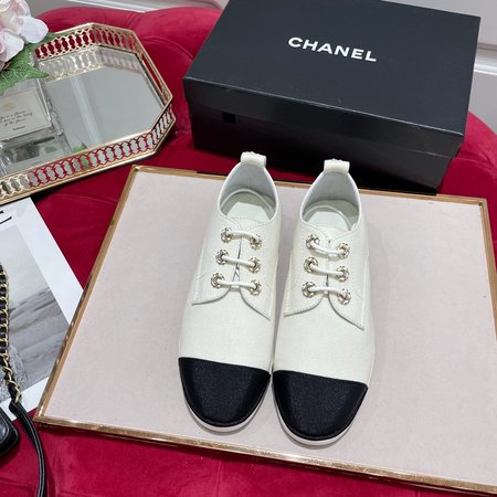 Chanel Canvas loafers with sheepskin lining