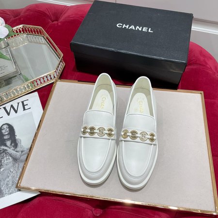 Chanel vintaGe gold coin loafers