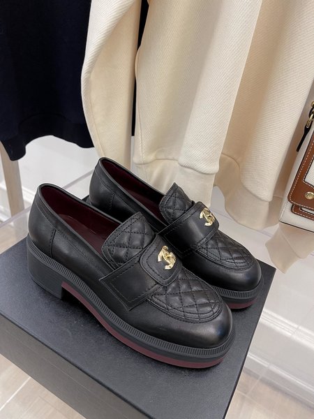 Chanel platform loafers