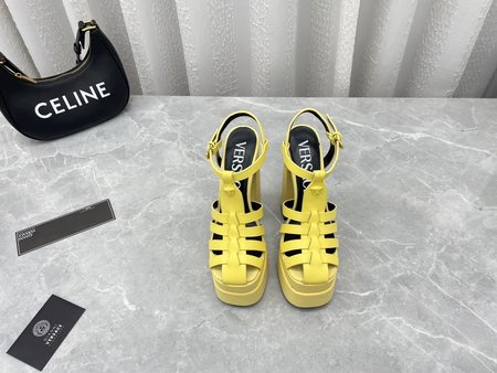 Versace Classic Italian fashion Medusa hates sky high sandals
