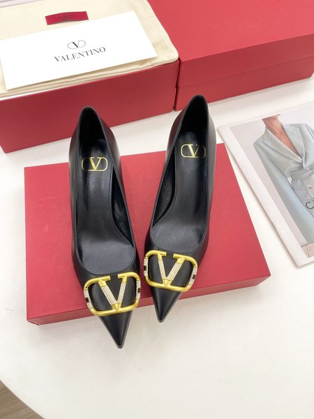 Valentino Big V diamond buckle women s shoes