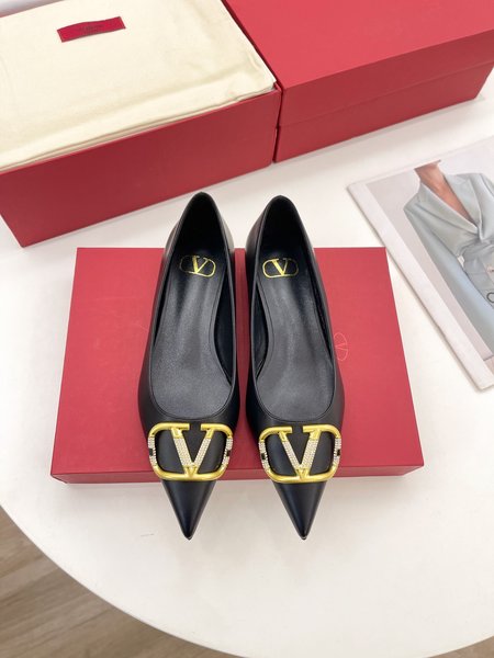 Valentino Big V diamond buckle women s shoes