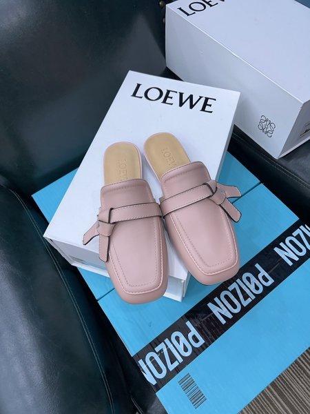 Loewe bow mules slippers