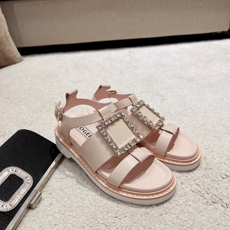 Roger Vivier Strappy square buckle platform sandals