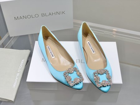 Manolo Blahnik Ladies Snowflake Buckle Shoes