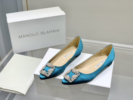 Manolo Blahnik Ladies Snowflake Buckle Shoes