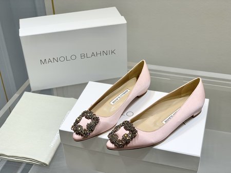 Manolo Blahnik Ladies Snowflake Buckle Shoes