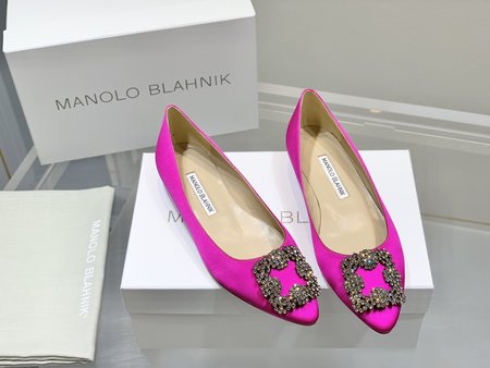 Manolo Blahnik Ladies Snowflake Buckle Shoes