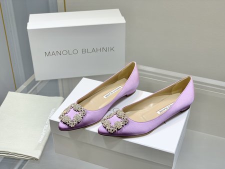 Manolo Blahnik Ladies Snowflake Buckle Shoes