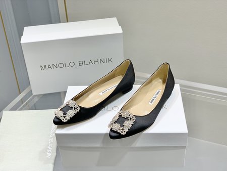 Manolo Blahnik Ladies Snowflake Buckle Shoes