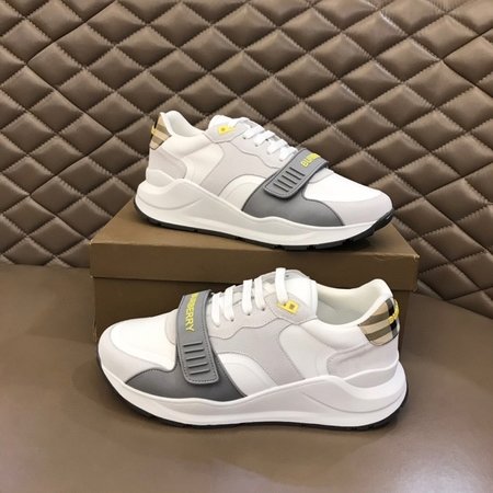 Burberry Calfskin and canvas sneakers