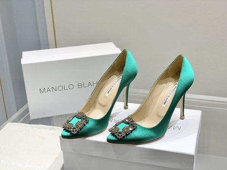 Manolo Blahnik Ladies Snowflake Buckle Shoes