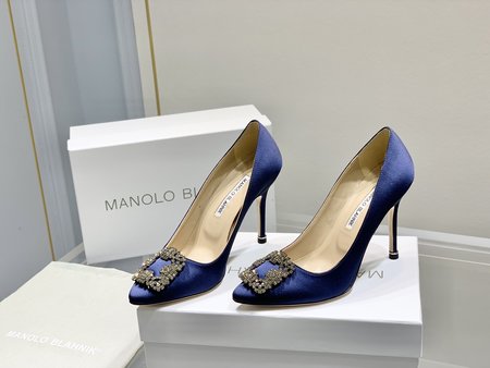 Manolo Blahnik Ladies Snowflake Buckle Shoes