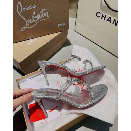 Christian Louboutine Ladies Crystal High Heel Sandals