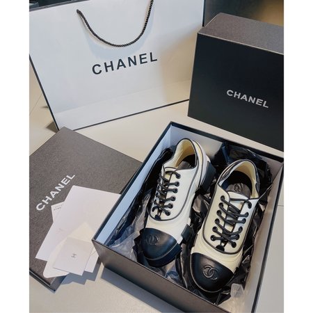 Chanel Color Block Big Logo Sheepskin