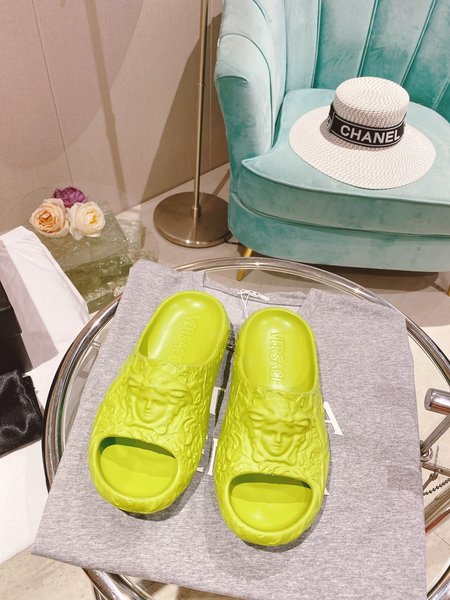 Versace Monogram embossed slides