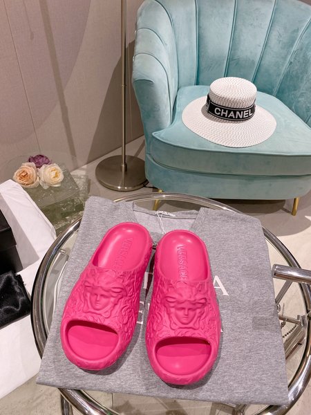 Versace Monogram embossed slides