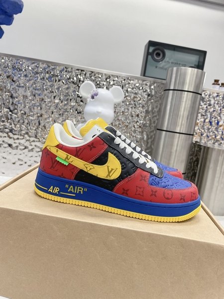 Louis Vuitton Couple Style Air Force One Fashion Sneakers