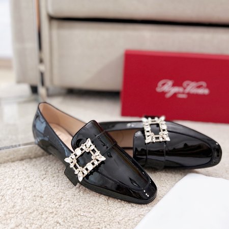 Roger Viver Mini Broche Versailles diamond buckle loafers