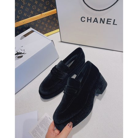 Chanel leather loafers