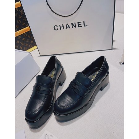 Chanel leather loafers