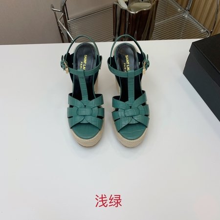 Yves Saint Laurent hemp rope wedge sandals