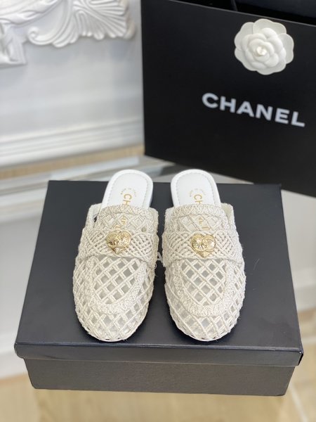 Chanel woven loafers