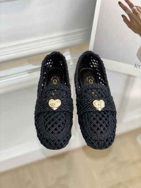 Chanel woven loafers